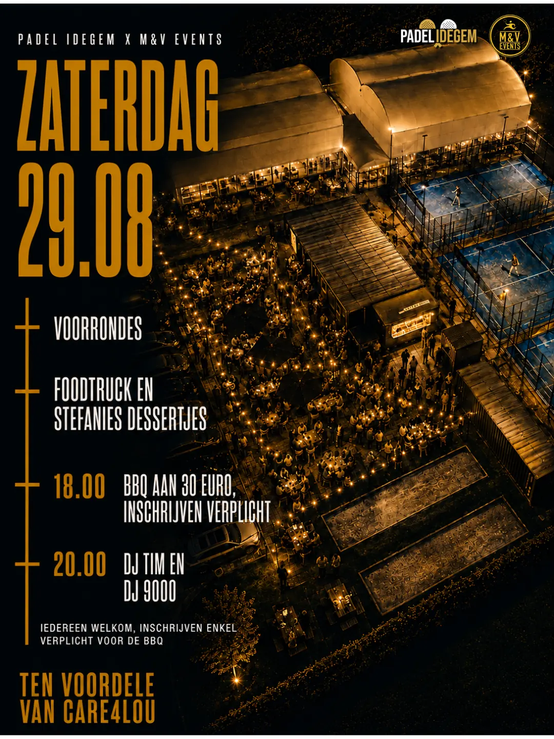 Affiche zaterdag 29 augustus — BBQ, foodtruck en DJ Tim & DJ 9000